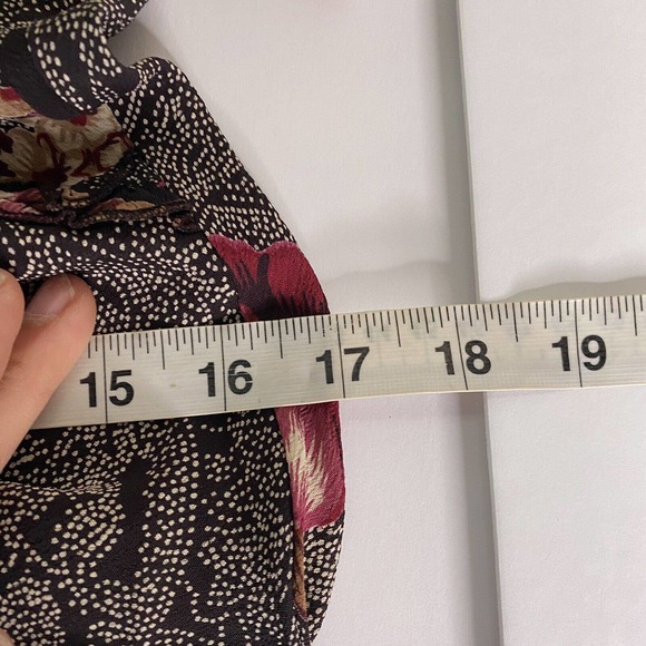 CDC Rampage Jr Sz 4 Fit & Flare Midi Dress Pink Floral Flutter Sleeve V Neck - Picture 11 of 11